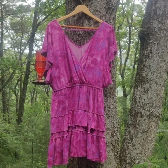 Anthropologie Daily Practice mini tiered dress L - Picture 3 of 6